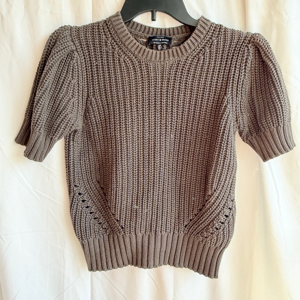 Lucky Brand Military Green Knit Sweater